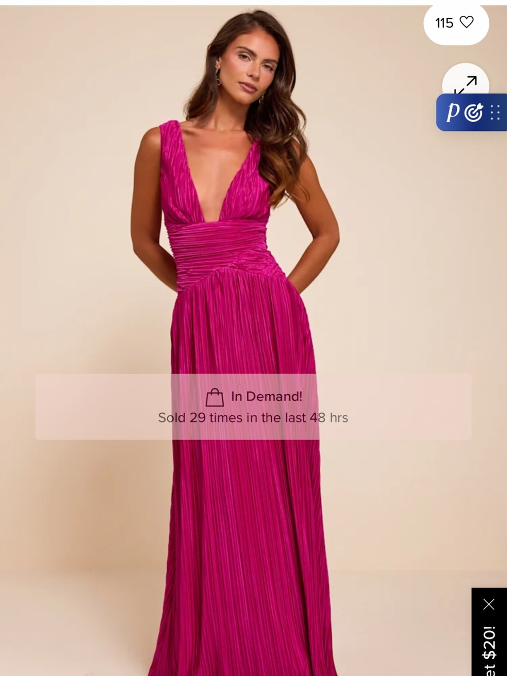 Lulu's Fuchsia Maxi Dress